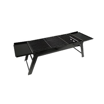 點秋香 黑金剛日式串燒碳烤爐 免組裝 好收納 易攜帶 底部通風口設計 輕鬆添炭續歡樂 適合約4-6人使用 戶外烤肉露營  展開87 x 36.5 x 20.5cm + 收納58.5 x 6.5 x 20.5cm  1個