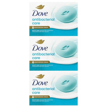 Dove, 護理與保護，細菌控制美容皁，3 塊，每塊 3.17 盎司（90 克）