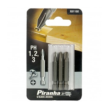 BLACK+DECKER 三件式起子頭組(#1,#2,#3)