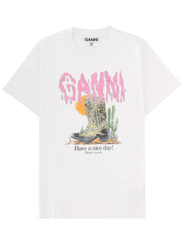 ganni "western boot" t-shirt
