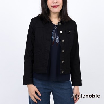 獨身貴族 率性百搭黑色牛仔外套(1色)