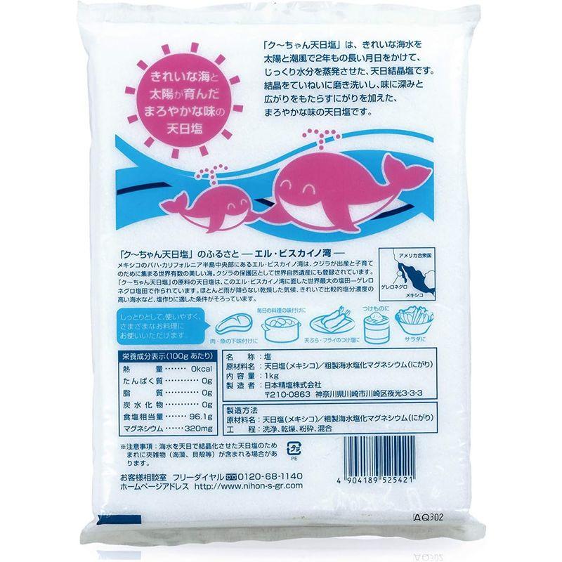 日本精塩 日精のク~ちゃん 天日塩 1kg ×10個