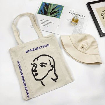 馬蒂斯  Henri Matisse~ 野獸派創始 女人素描 帆布袋 肩背包 (有拉鍊設計）#現貨