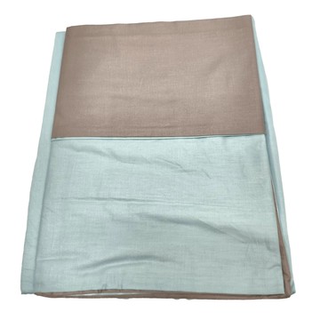 Colorful Cotton Home 采棉居 40支純棉撞色床包 台灣製床包二件組 - 乳白藍  單人