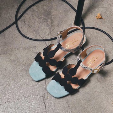 8611 黑巧克力波提 甜甜圈涼鞋