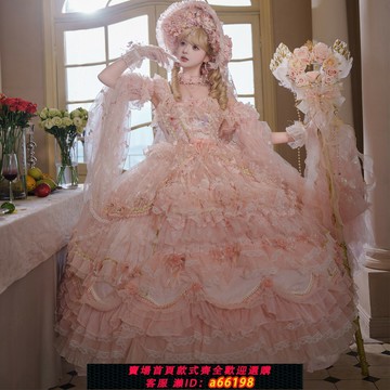 【台灣公司 可開發票】原創lolita茶會華麗花嫁【在逃公主】少女洋裝公主lo裙洛麗塔jsk