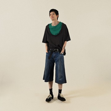 【NaSuBi Vintage】Upcycling拼色設計寬鬆古著上衣