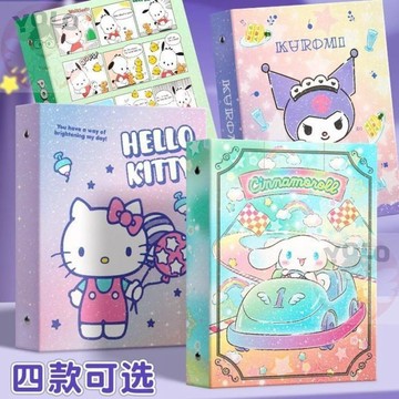 台灣-出貨🔥 正版三麗鷗庫洛米卡冊 四宮格a5小卡專用收納冊 活頁相簿 哪吒高顏值