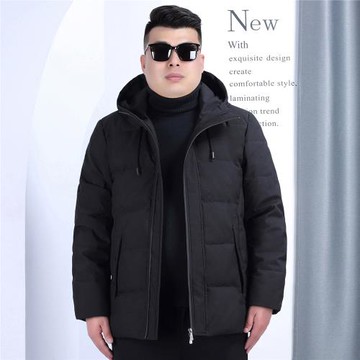 冬新潮胖子大號中青年寬松連帽加肥佬特大碼男士棉衣棉服外套A805