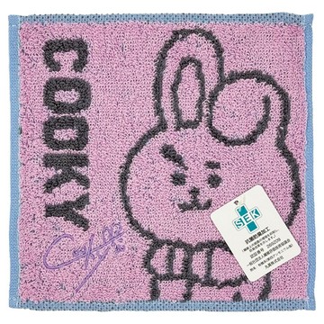 MARUSHIN 丸真 宇宙明星BT21 口袋小方巾 COOKY  紫色  1個
