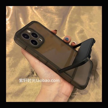 s23可站立自帶隱形折疊支架S24適用S25三星S21手機殼S22+透黑note20簡約S20FE純色S10防摔高級小眾網紅冷淡風