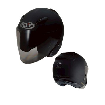 KYT 安全帽 DJ MARU、DJM 素色 平黑 全可拆洗 金屬排齒扣 抗UV 透氣 半罩