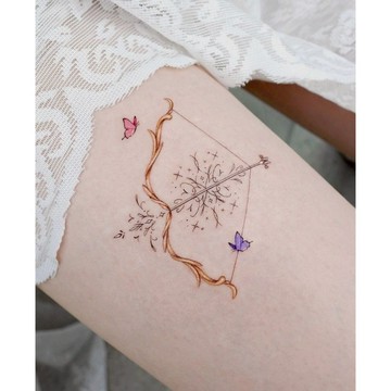 「維納斯之弓」愛與美 紋身貼紙 微刺青 輕紋身  超美 女神 小紅書 流行 抖音同款 心機 可愛 蝴蝶 紋身貼 性感