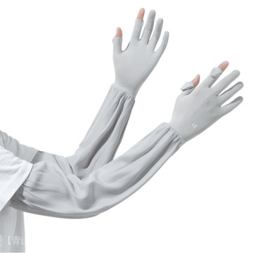 可開發票✨防曬冰袖女夏騎車開車防紫外綫翻指觸屏冰感透氣騎行防曬袖套 #免運