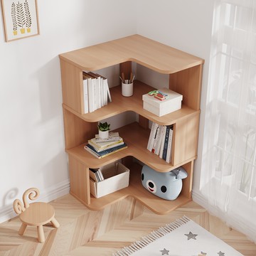 【樂樂】L型轉角簡約實用書架3層60x60(實木書架 層架 置物架 收納架)白色 三層60*60