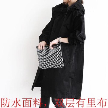 歐美跨境防水外套中長款風衣女2020春新款外貿寬松女裝亞馬遜