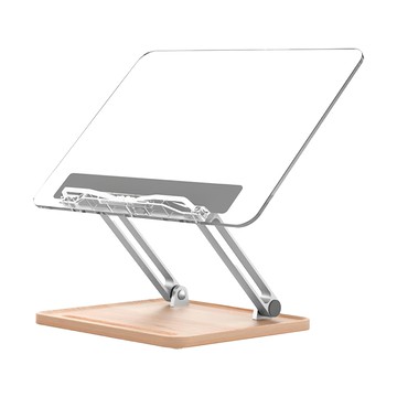 Ermutek 二木科技 桌上型多功能可折疊閱讀書架 透明壓克力面板 高度可調節48-340mm  DM-038  面板350 x 260mm 底座235 x 220mm
