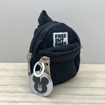 迷你後背包小袋 附雨傘標誌 黑色