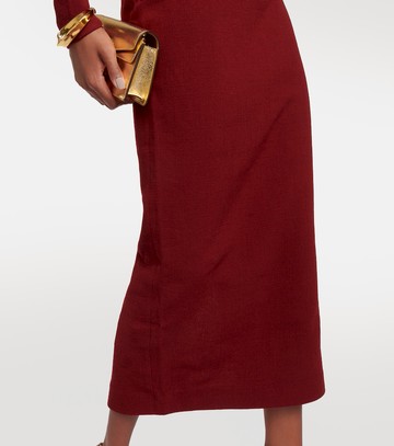 Roland Mouret Off-shoulder wool midi dress