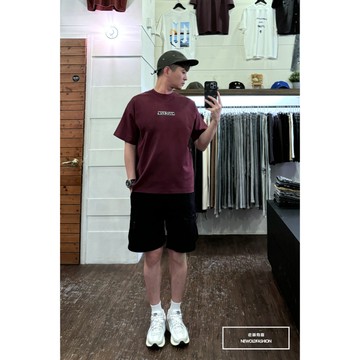 E7th.厚磅小U字母短T-紅(E7S60052405)