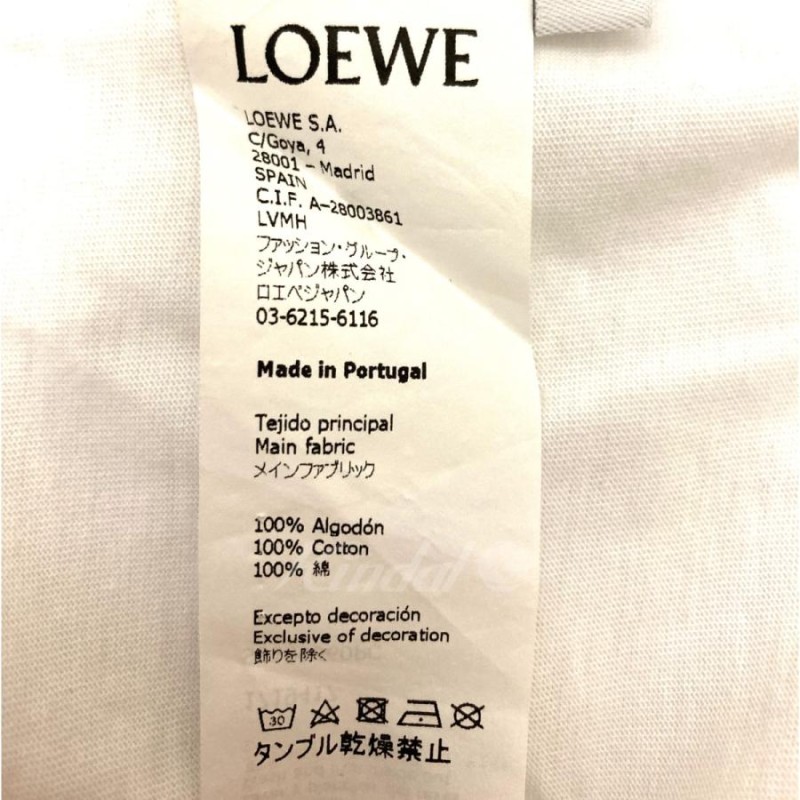 値下げ】LOEWE ポートレートプリントTシャツ ホワイト サイズ：S (中