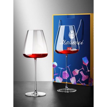 勃艮第紅酒杯禮盒套裝家用水晶高腳杯子輕奢高檔超薄葡萄酒杯歐式