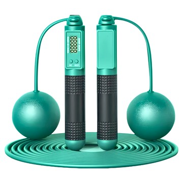 ANTIAN 智能計數跳繩 減肥健身兩用  18 x 12 x 5cm  墨綠色  1組