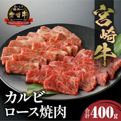 ふるさと納税 宮崎市 内閣総理大臣賞4連覇 宮崎牛 カルビ・ロース焼肉 合計400g(宮崎市)