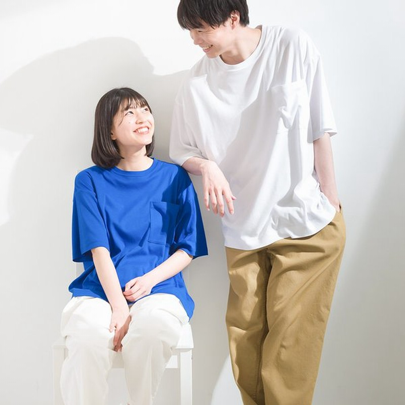 Omnes ユニセックス 汗じみ防止uv ポケット付き半袖ビッグtシャツ レディース メンズ クルーネック 半袖tシャツ カットソー 無地 撥水 Uv加工 汗染み 通販 Lineポイント最大0 5 Get Lineショッピング