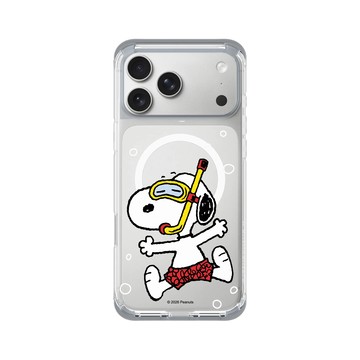 iPhone 17 Pro Max ClearX (MagSafe 兼容) 霜透灰 - 史努比 Snoopy - 潛水趣