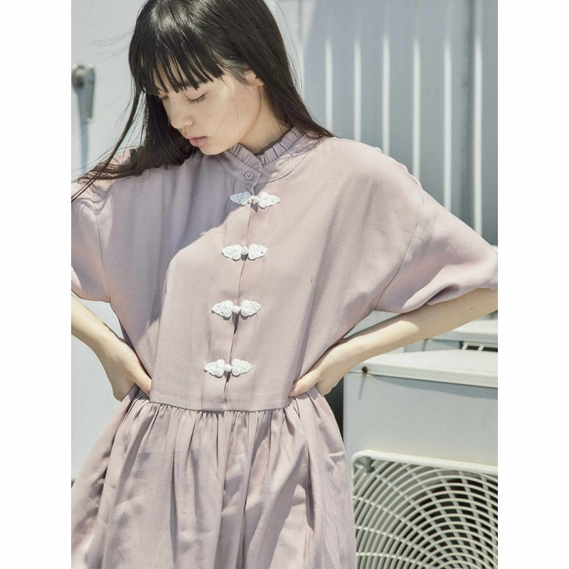 公式 Merry Jenny メリー ジェニー チャイナボタンシャツワンピース 通販 Lineポイント最大get Lineショッピング