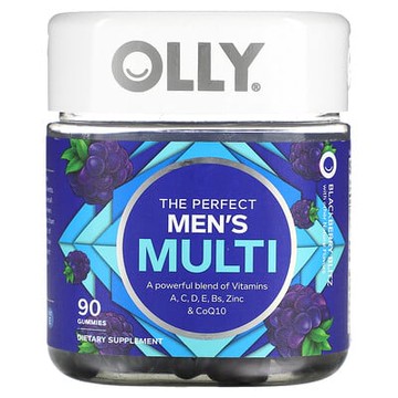 OLLY, The Perfect Men's Multi，黑莓味，90 粒軟糖