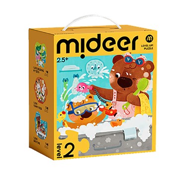 MiDeer進階式拼圖/ 沐浴小熊/ LEVEL2 eslite誠品