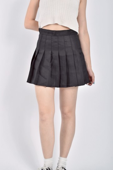 (M) 質感百摺裙黑色褲裙