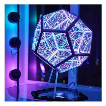 InfintyDodecaedron創意酷炫無限十二面體小夜燈彩色藝術燈書桌燈