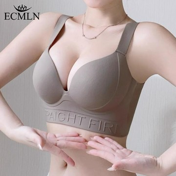 ECMLN 女士大碼無縫聚攏文胸防下垂側胸調節外擴文胸
