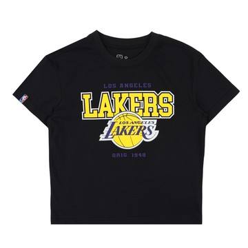 NBA 兒童/青少年 寬版 基本隊徽 短袖上衣 湖人隊