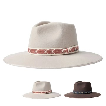 BRIXTON JO RANCHER HAT 圖騰緞帶 硬挺紳士帽 羊毛紳士帽 大邊紳士帽 紳士帽