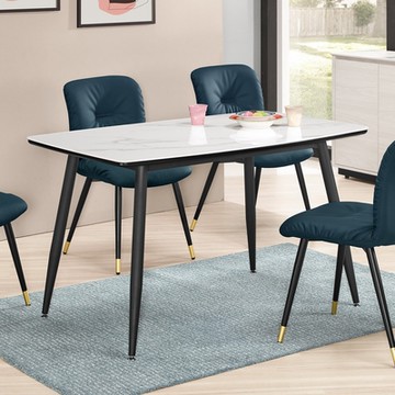 Boden-霍姆4.3尺工業風岩板餐桌-130x80x76cm