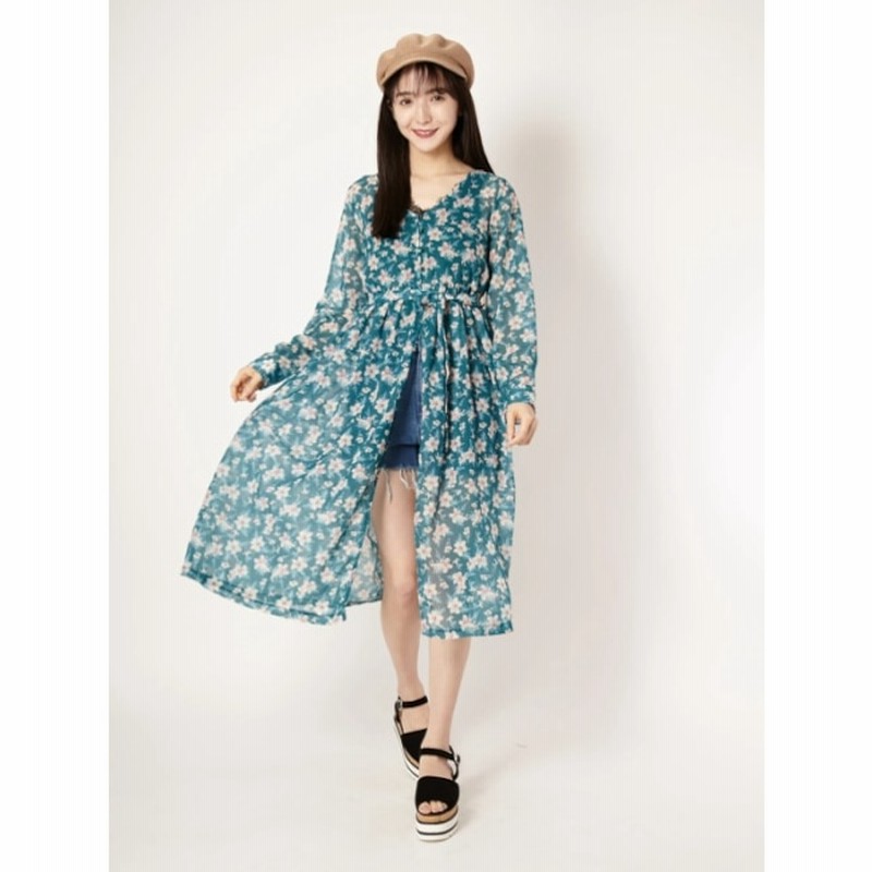 セシルマクビー Cecil Mcbee 花柄羽織ブラウス 通販 Lineポイント最大1 0 Get Lineショッピング