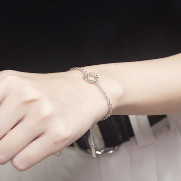 冬日守護 花環手鍊 聖誕花圈 925純銀手鍊 女生手鍊