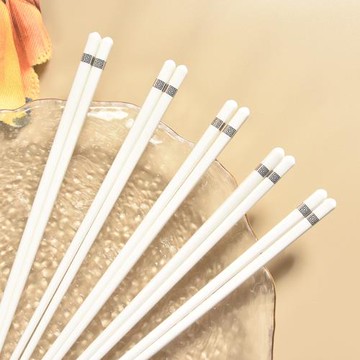 陶瓷筷子10雙家用高檔簡約中式國風喬遷新居禮品套裝高級筷子骨瓷