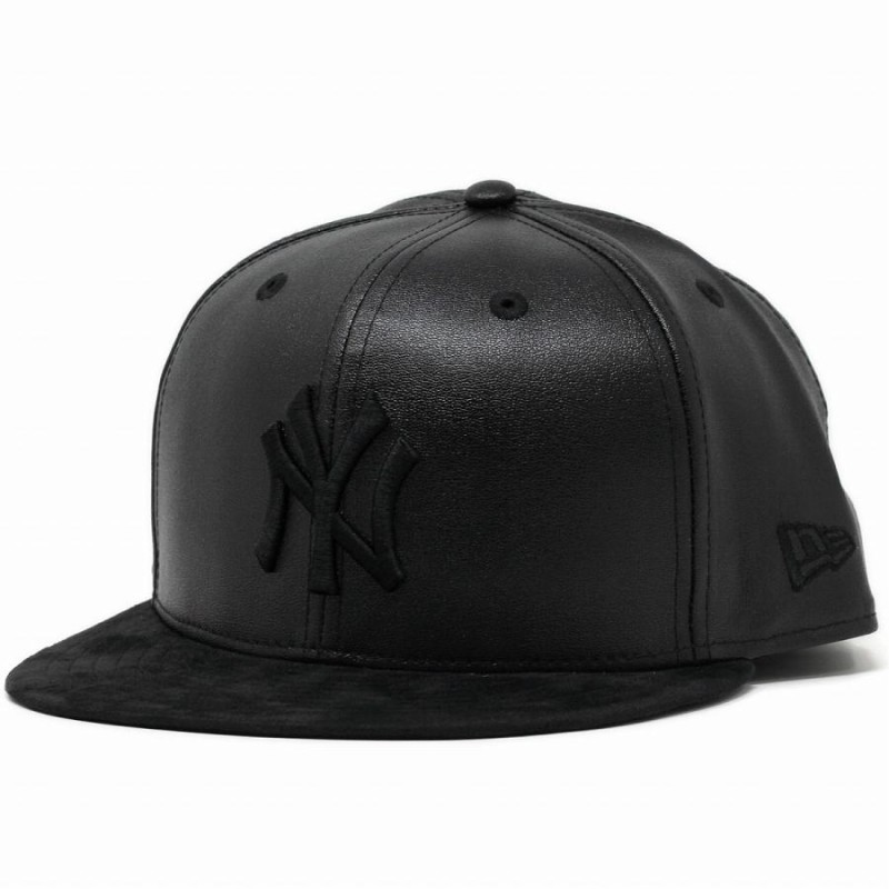 ニューエラ 59FIFTY キャップ シンセティックレザー レザーのような