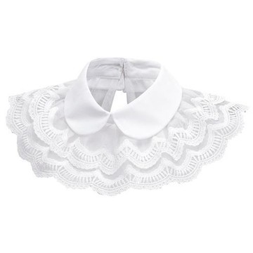 【米蘭精品】假領子襯衫領片-韓版蕾絲雪紡拼接女裝配件2色74kp10