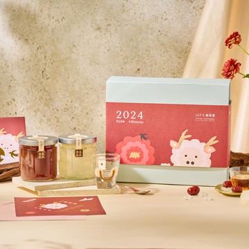 樂絲燕燕窩良品 健康龍賀禮2入雙即食鮮燉燕窩新年禮盒 - 蜂蜜+紅棗