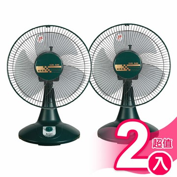 超值2入組【良將牌】12吋桌扇(顏色隨機) LJ-1235