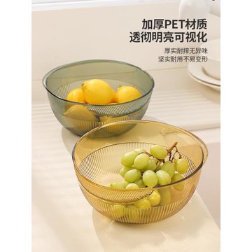 廚房洗米篩淘米盆細孔不漏米濾水籃水果洗菜盆瀝水籃淘米神器漏盆