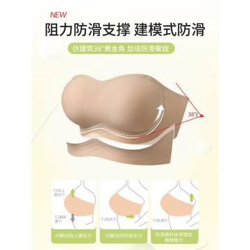 抹胸無肩帶內衣女防滑聚攏小胸不掉隱形無痕裹胸防走光美背文胸罩