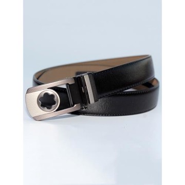 皮帶男士真皮鏤空自動扣商務年輕人簡約潮流男式窄帶褲腰帶男新款