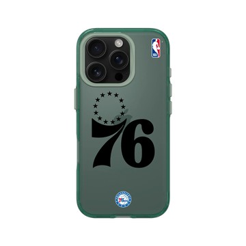 iPhone 16 Pro Clear 憂墨綠 - NBA - B&W-費城76人 Philadelphia 76ers B&W